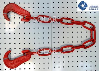 China Customized Size Cargo Lashing Equipment Chain Both End With High Tensile Hook for sale