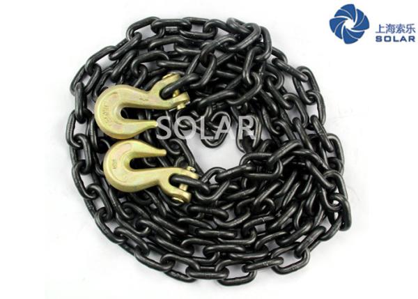 Quality Black Surface Cargo Lashing Equipment G80 Binder Chains With Eye Grab Hook for sale