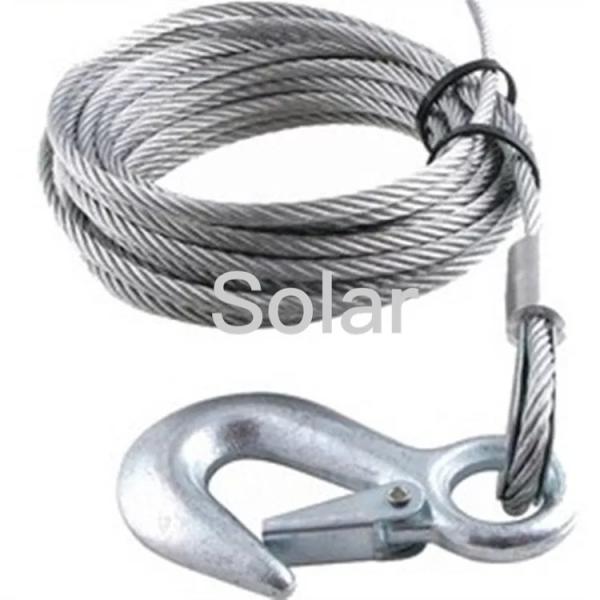 Quality Customized Steel Trailer Rope End With Hook/Shackle Oilless Stell Wire Rope Car Towing Pull equipment for sale