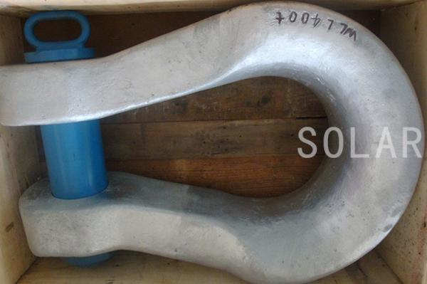 Quality Omega Heavy Duty Forged US Type Wide Body Flat Bow Shackle SWL 40ton - 1550ton for sale