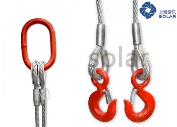 Quality Marine Use 3 Leg Wire Rope Sling 6x36ws IWRC Super Cut Resistance for sale