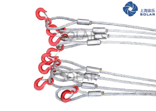 Quality Marine Use 3 Leg Wire Rope Sling 6x36ws IWRC Super Cut Resistance for sale