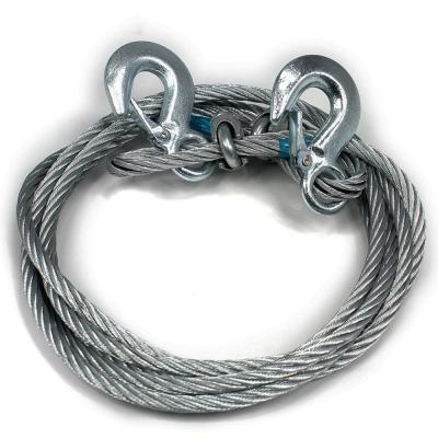 China Solar Galvanized swaged steel wire rope sling with double hook for sale