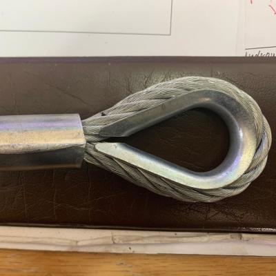 China Aluminum Ferrules Hot Dipped Galvanized 46mm Wire Rope Sling for sale