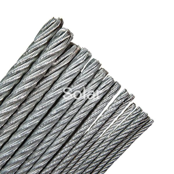 Quality Galvanized High Strength 18xK7+FC Fiber Core Wire Rope for sale