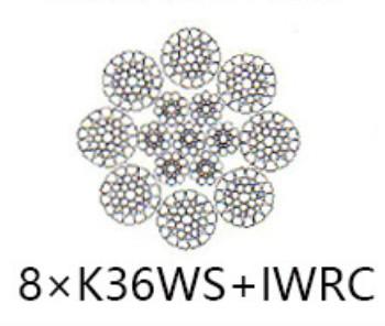 China Corda de fio especial do ISO 8 x K36WS+IWRC de Ungalvanized à venda
