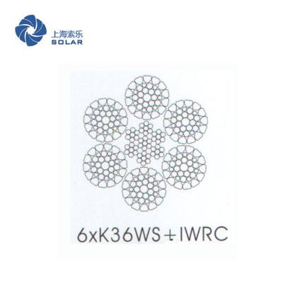 China 6 x K36WS +IWRC Marine Non Rotating Lifting Special Wire Rope for sale