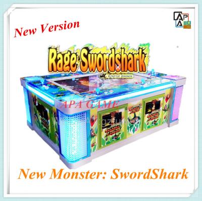 China Rage Sword Shark Entertainment Fish Shooting Gambling Table Arcade Skilled Coin Pusher Fishing Game Machine for sale