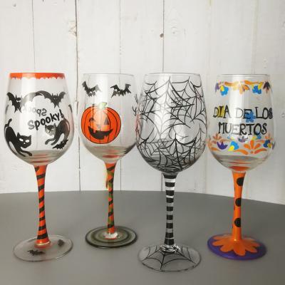 China FDA Holiday Gift Hand Painted Festival Wine Glass for sale