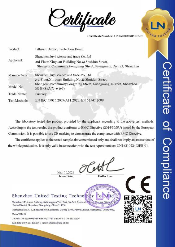 CE - Shenzhen Juyi Science And Trade Co., Ltd.