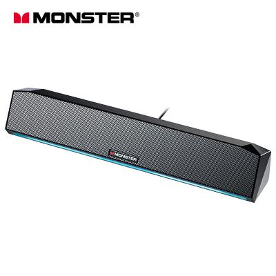 Cina Microfono altoparlante Bluetooth RGB Monster G01 OEM con luce LED nera in vendita