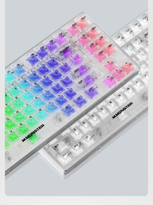 China Type C USB Port Mechanical Keyboard Mouse With 20 Kind RGB  83PCS Button for sale