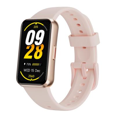 China T54B Stylish Black And Pink Multifunction Smart Watch 172*320px Resolutie 15Days Standby Time Te koop