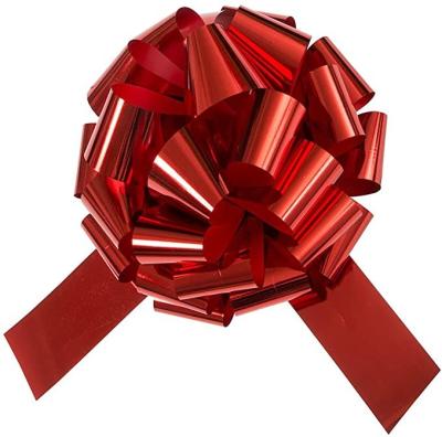 China 18 Inch Gift Metallic Large Red Pull Bows Door Decoration ODM Service for sale
