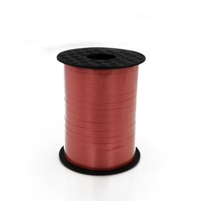 China 200m Polypropylene Red Plastic Ribbon Roll Balloon Solid Color for sale