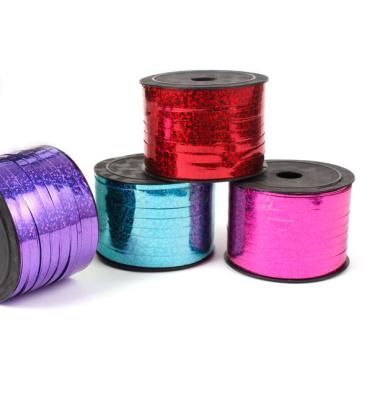 China 50m Holographic Gift Ribbon Roll Curling Custom Christmas Decoration for sale