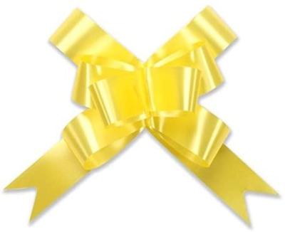 China 18mm Yellow Color Ribbon Pull Bows Ribbon Roll Christmas Decorative for sale