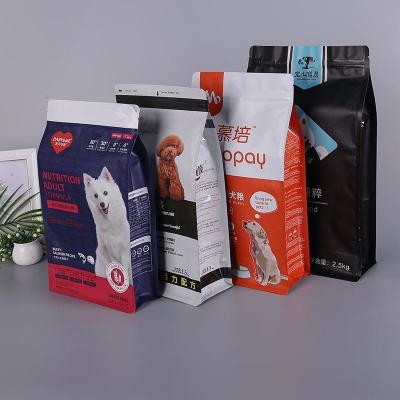 China Customized Color Eight Side Seal Aluminum Foil Pet Food Packaging Bag for Cookie for sale