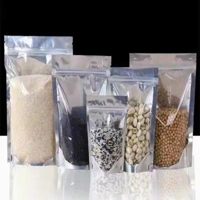China Transparent Food Packaging PE Plastic Stand Up Pouch with Aseptic Logo for sale