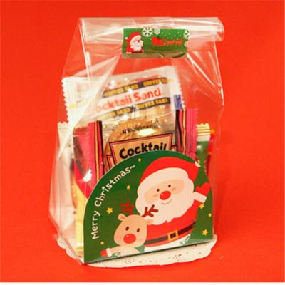China Custom Order Handmade Diy Biscuit Bag for PE Plastic Color Bottom Toast Bag Christmas for sale