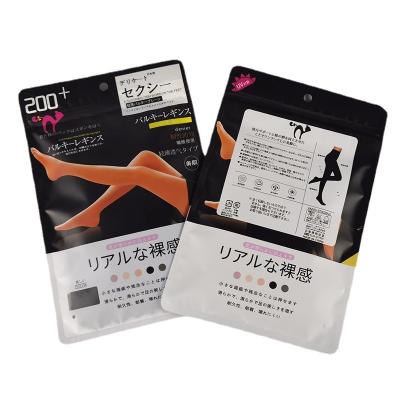 China Waterproof Self Sealing Zipper Packaging Bag for Silk Stockings Bareleg Tights Sock for sale