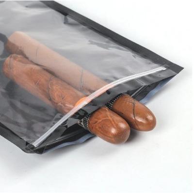 China 2023 Custom Logo Biodegradable Ziplock Bags for Moisturizing Cigar Storage Custom Order for sale