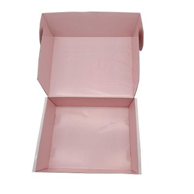 China Custom Order Pink Cardboard Paper Postal Boxes for Environmentally Friendly Packaging for sale