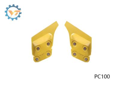 China PC100 KOMATSU Bucket Side Cutter Replacement Yellow Color For Heavy Machinery for sale