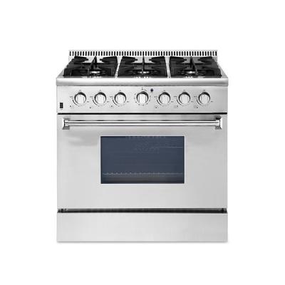 China Dual Fuel Gas Range Oven 36inch 6 Burner Luxury Home Kitchen Appliance for sale