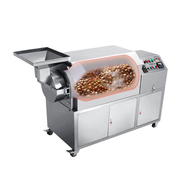 Quality Industrial Stainless Steel Snack Roaster 0.75KW 380V Nuts Seeds Roasting Machine for sale