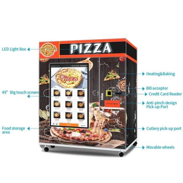 Quality Automated SDK Pizza Vending Machine Metal Plate Construction 4000W Power for sale