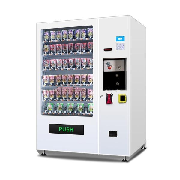 Quality Capacity Metal Plate Cup Noodles Vending Machine 500W Cash Card Payment for sale