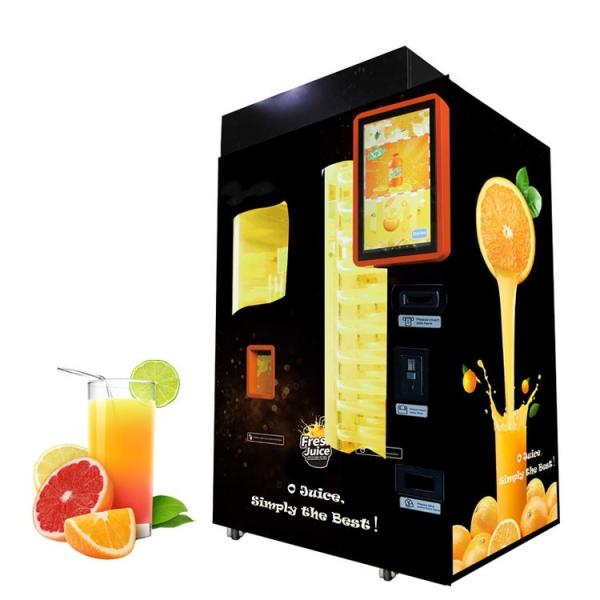 Quality Stainless Steel Orange Juice Vending Machine Bill Coin Change Scan Code for sale