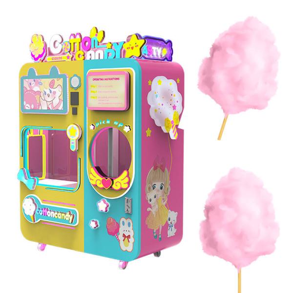 Quality Commercial Coin Vending Machines Fully Automatically Making Cotton Candy for sale