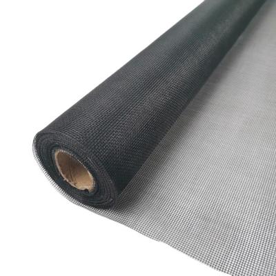 China Black PVC Coated Fiberglass Insect Screen , Mosquito Net Mesh 3ft 30m for sale