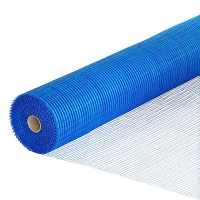 China Blue Color Fibreglass Rendering Mesh Roll 75g 5x5mm for sale