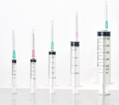 China 1ml 2ml 5ml 10ml 20ml 60ml Medical disposable device high qualified syringe for sale