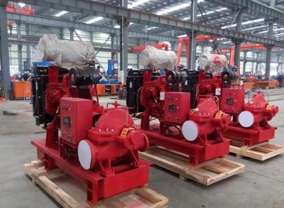 Chine pompe à eau motorisée diesel principale du feu de pompe de gavage de l'eau du feu de 500-750gpm 60-100m à vendre