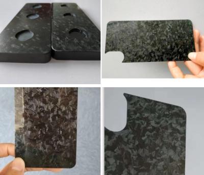 China Geschmiedeter zusammengesetztes Kohlenstoff-Faser-Blatt kundenspezifischer Cnc, der Matt/glattes Oberflächenende schneidet zu verkaufen