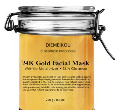 China Turmeric Powder Calcium Bentonite Clay Face Mask 24K Gold Deep Cleansing for sale