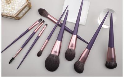 China 13 PCs Purple Makeup Brush Set Face Wash Private Label for sale