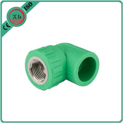 China Polypropylene Random Ppr Elbow With Thread Ppr Brass Fittings Long Life Span for sale