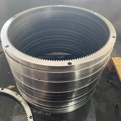 China Customized steel large size gear ring ring gear for sale