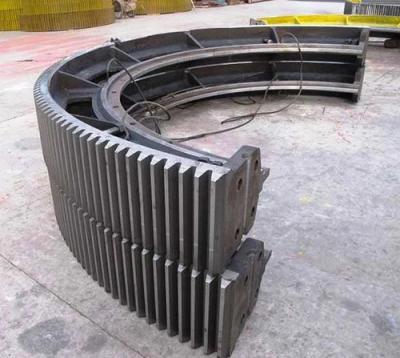 China Customized cement ball mill casting rotary kiln large module ring gear for sale
