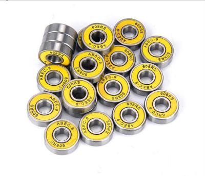 China ABEC9 colorful skateboard bearing miniature deep groove ball bearing 608 2rs for sale