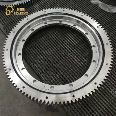 China VLA200844-N thin section external gear internal flange slew ring for sale