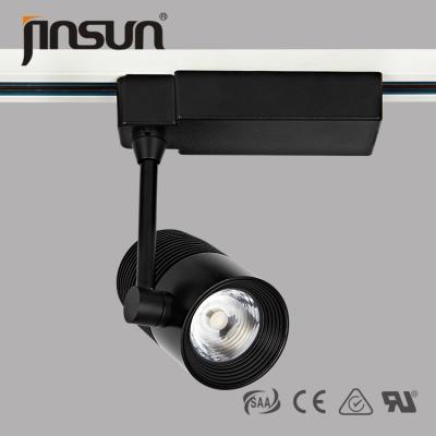 China COB LED Track Lights with lens, IP40, 3-year warranty  high lumen, black housing, 3 wires for sale