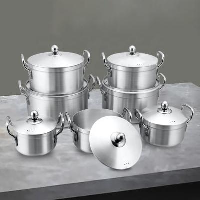 China Multifunction Aluminum Cooking Cookware Pot Kitchen Ware Cookware Set Induction Set Pots for sale
