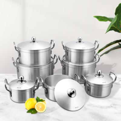 China 7 PCS Cookingware Set Cooking Pot Kitchen Ware  Aluminum Cookware Set for sale