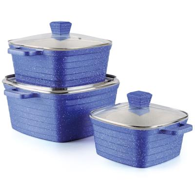 China High Quality Aluminum Non Stick Cooking Pot And Pans Set Kitchen Soup Pot Stock Pot Set Cookware Sets for sale